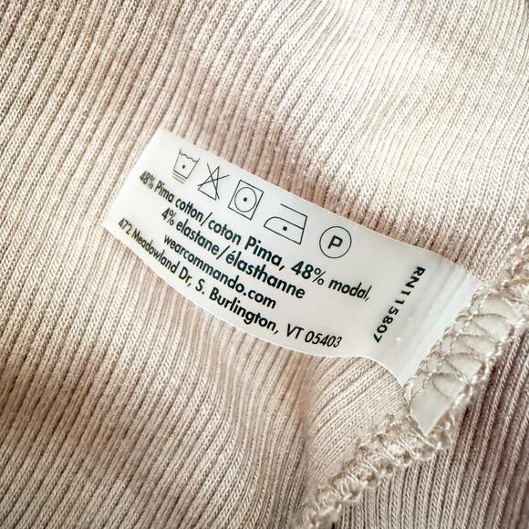 COMMANDO x REVOLVE | Luxury Rib Racerback Tank Jumpsuit Mushroom Mauve | Medium - Picture 4 of 6